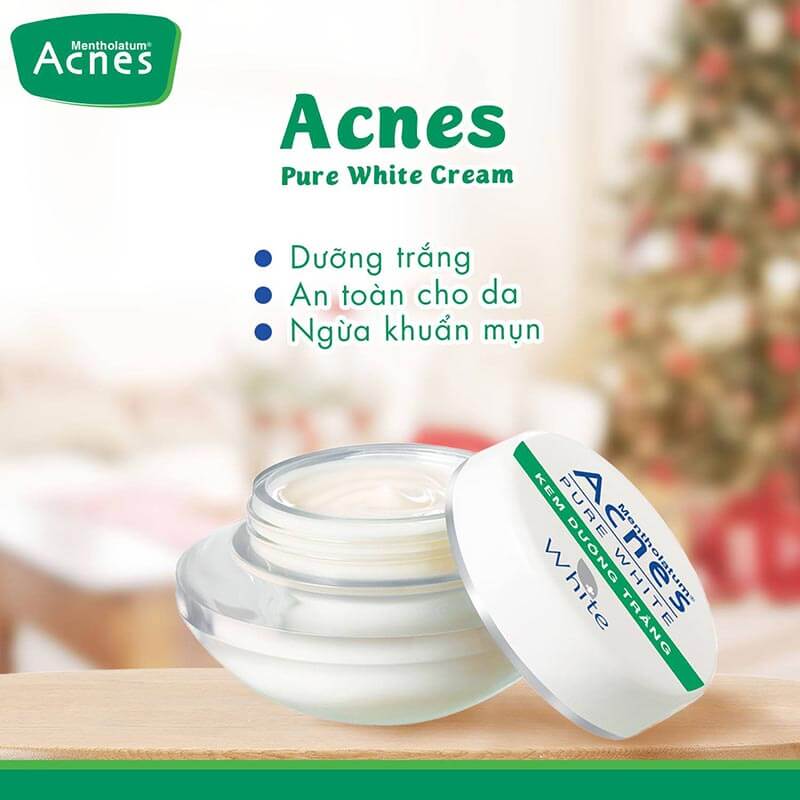 Kem dưỡng trắng Acnes Pure White Cream nuôi dưỡng làn da trắng mịn